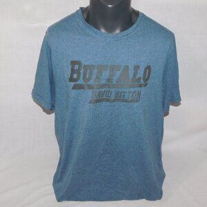 Buffalo David Bitton Mens 2XL Blue Gray Spellout T shirt